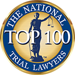 Logo Recognizing Law Office of Matthew A. Lathrop, PC, LLO's affiliation with National Trial Lawyers Top 100